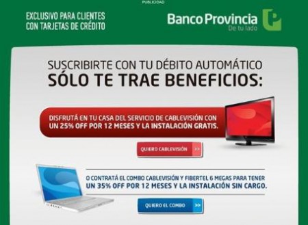REPUDIAN ACUERDO ENTRE BANCO PROVINCIA Y CABLEVISION